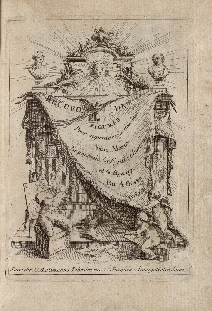 Imagen de Abraham Bosse, Recueil de figures pour apprendre à dessiner sans mâitre...,  París,  1737. Bord/85